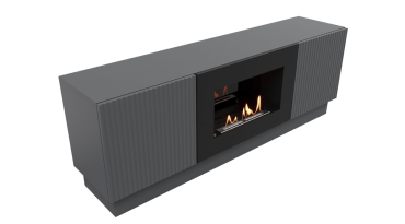 Тумба с биокамином Firelight BFP/P-1400L графит